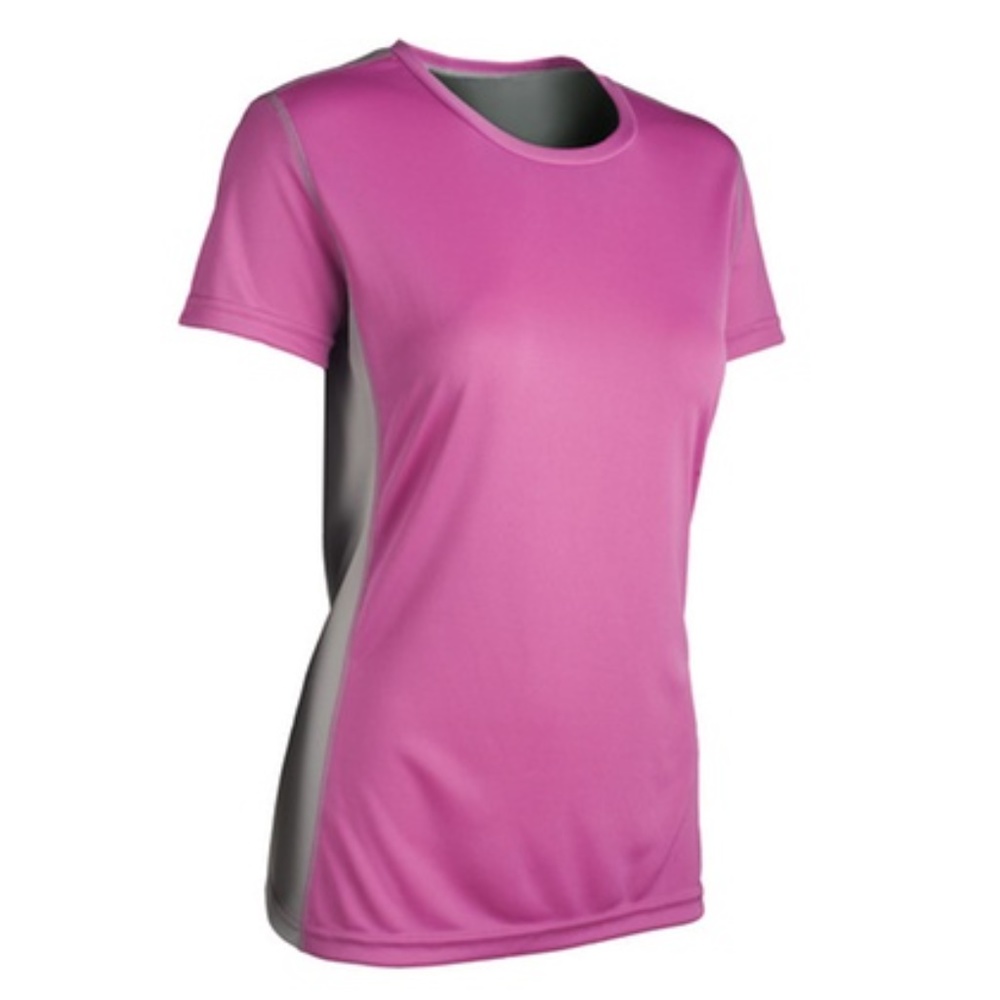 Zorrel Women's Color Block Active Tee - Raspberry - Picture 3 of 3